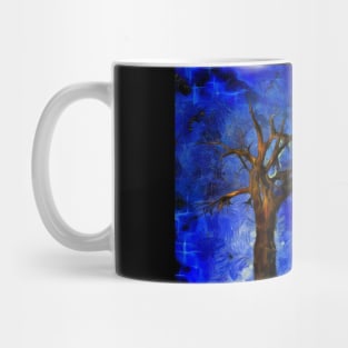 Tree with hanging light bulb Mug